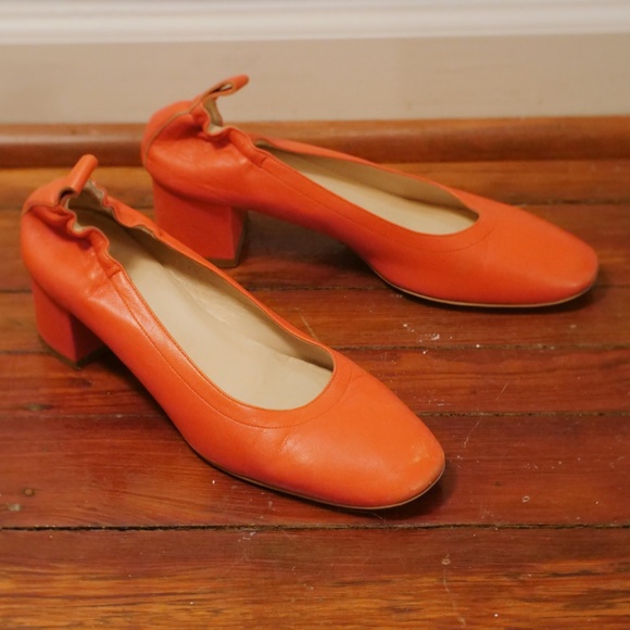 Everlane The Day Heel Black Leather Block Heel 6.5 - Picture 3 of 5